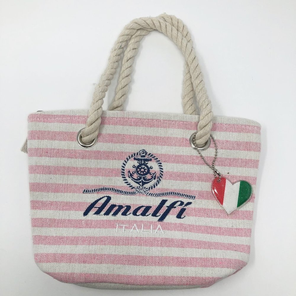 Small Striped Handbag Pink/White